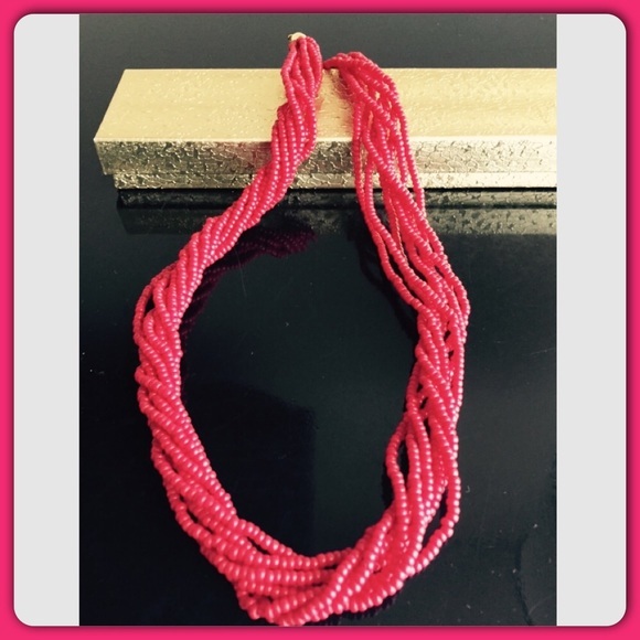 Red 5Strands Red Beads Necklace - Picture 7 of 7